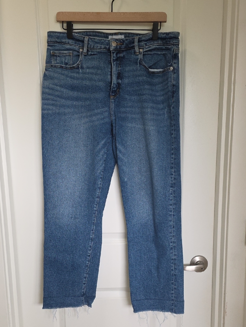 LOFT Classic Straight-Leg Jeans - Medium Blue Wash
